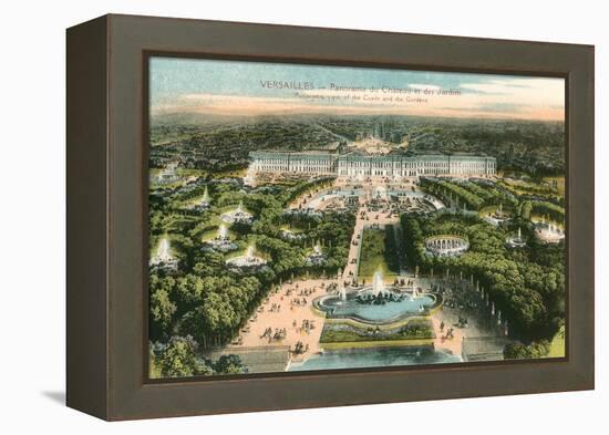 Overview of Versailles, France-null-Framed Stretched Canvas