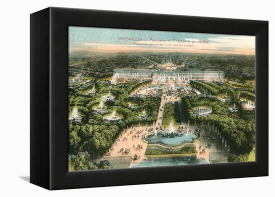 Overview of Versailles, France-null-Framed Stretched Canvas