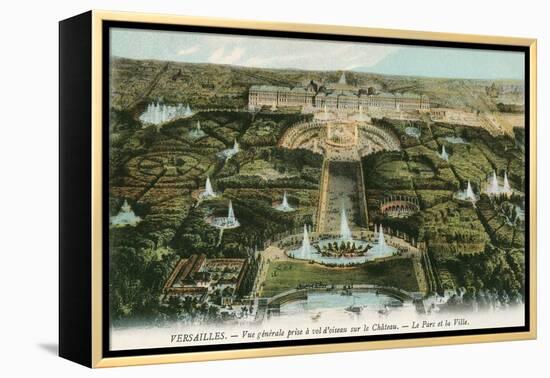 Overview of Versailles, France-null-Framed Stretched Canvas