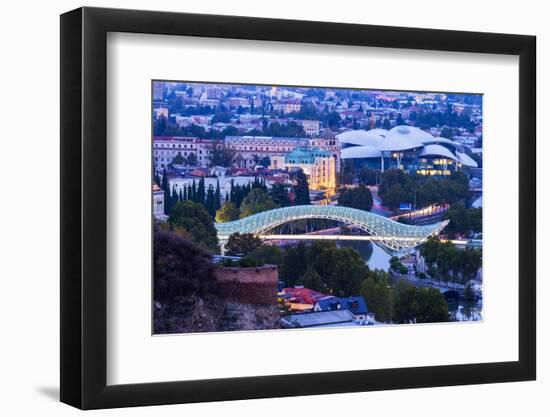 Overview over Tbilisi at dawn, Georgia, Caucasus, Asia-G&M Therin-Weise-Framed Photographic Print