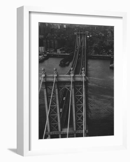 Overview Picture Looking Down at Brooklyn from Manhattan over the East River-Dmitri Kessel-Framed Photographic Print