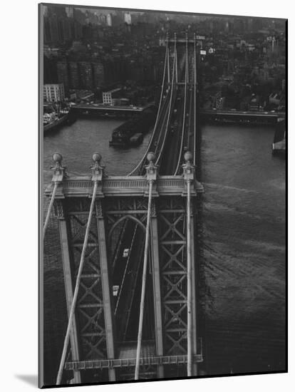 Overview Picture Looking Down at Brooklyn from Manhattan over the East River-Dmitri Kessel-Mounted Photographic Print