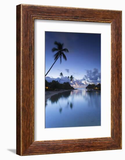 Overwater Bungalows of Intercontinental Mo'Orea Resort, Hauru Point, Moorea-Ian Trower-Framed Photographic Print