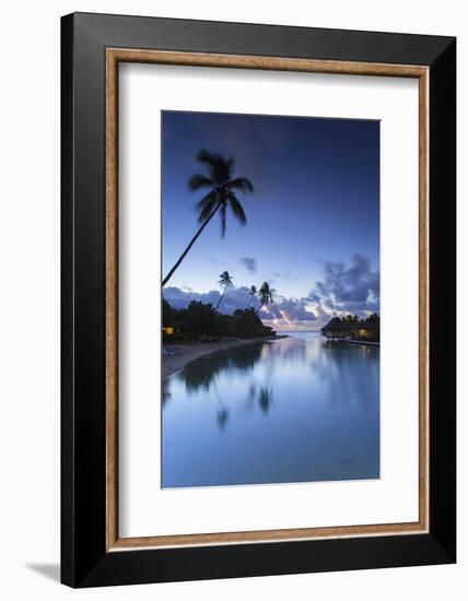 Overwater Bungalows of Intercontinental Mo'Orea Resort, Hauru Point, Moorea-Ian Trower-Framed Photographic Print