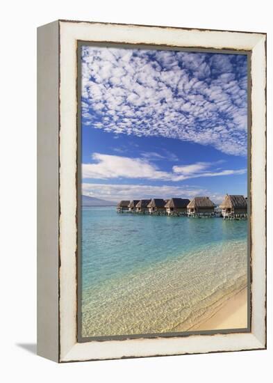 Overwater Bungalows of Sofitel Hotel, Moorea, Society Islands, French Polynesia (Pr)-Ian Trower-Framed Premier Image Canvas