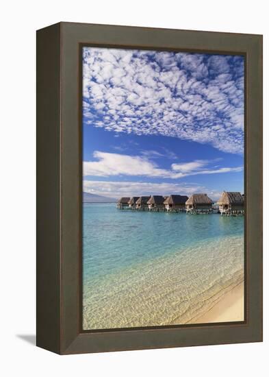 Overwater Bungalows of Sofitel Hotel, Moorea, Society Islands, French Polynesia (Pr)-Ian Trower-Framed Premier Image Canvas