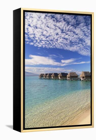 Overwater Bungalows of Sofitel Hotel, Moorea, Society Islands, French Polynesia (Pr)-Ian Trower-Framed Premier Image Canvas