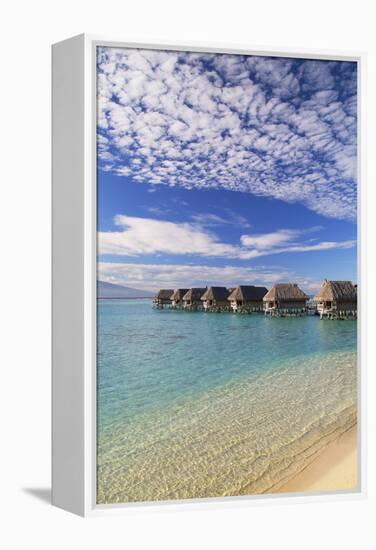 Overwater Bungalows of Sofitel Hotel, Moorea, Society Islands, French Polynesia (Pr)-Ian Trower-Framed Premier Image Canvas