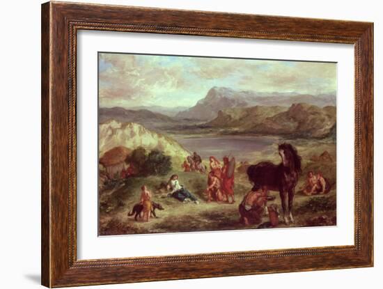Ovid Among the Scythians, 1859-Eugene Delacroix-Framed Giclee Print