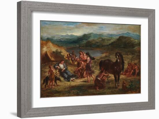Ovid among the Scythians, 1862-Eugene Delacroix-Framed Giclee Print