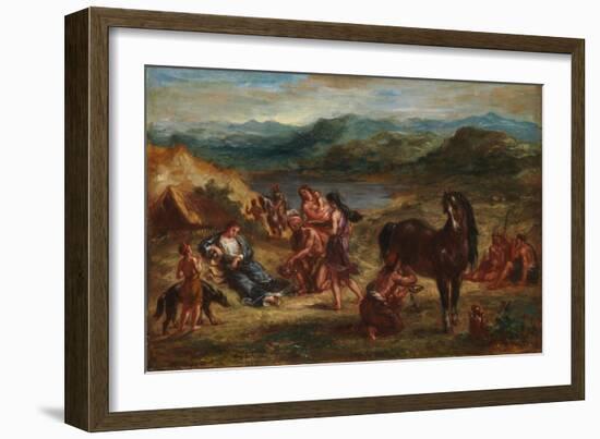 Ovid among the Scythians, 1862-Eugene Delacroix-Framed Giclee Print