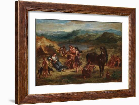 Ovid among the Scythians, 1862-Eugene Delacroix-Framed Giclee Print