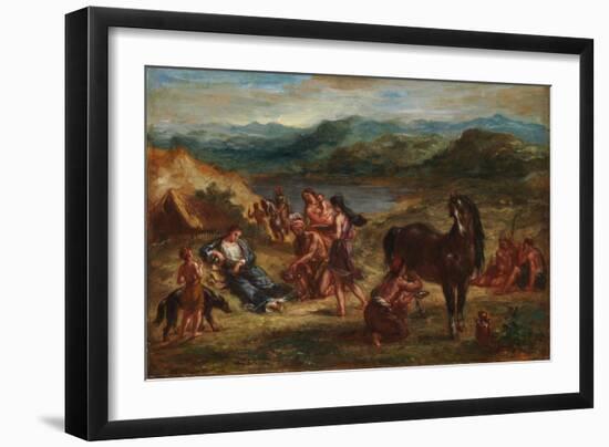 Ovid among the Scythians, 1862-Eugene Delacroix-Framed Giclee Print