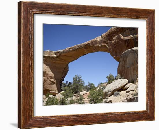 Owachomo Natural Bridge, Natural Bridges National Monument, Utah, USA-James Hager-Framed Photographic Print