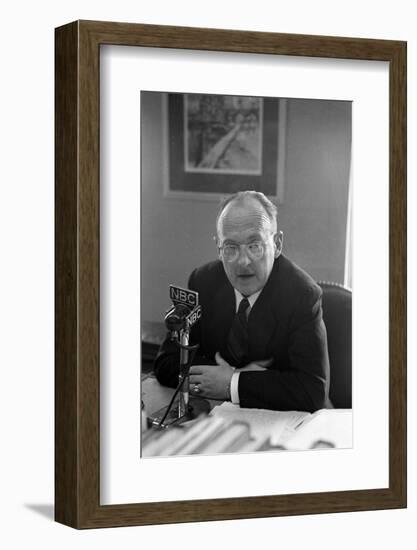 Owen Lattimore's Press Conference in the Ring Building Offices of His Lawyers, Washington D.C.-Michael Rougier-Framed Photographic Print