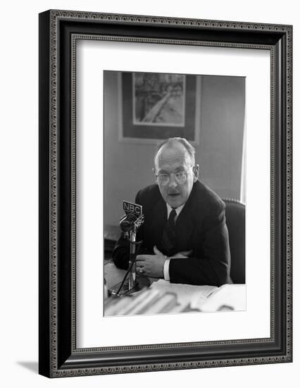 Owen Lattimore's Press Conference in the Ring Building Offices of His Lawyers, Washington D.C.-Michael Rougier-Framed Photographic Print