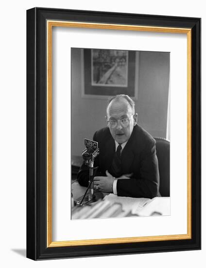 Owen Lattimore's Press Conference in the Ring Building Offices of His Lawyers, Washington D.C.-Michael Rougier-Framed Photographic Print