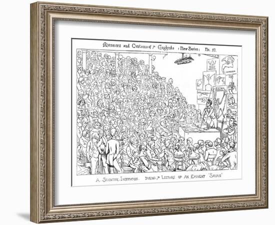 Owen Lecturing-Richard Doyle-Framed Art Print