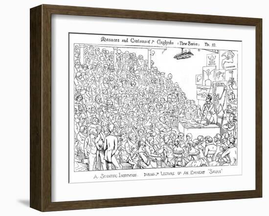 Owen Lecturing-Richard Doyle-Framed Art Print