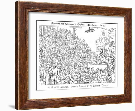 Owen Lecturing-Richard Doyle-Framed Art Print