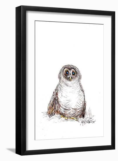 Owen the Owl Birds Nextinctions, 2007 (drawing)-Ralph Steadman-Framed Giclee Print