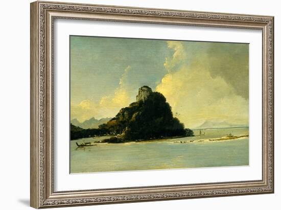 Owharee Harbour, Huahine, 18Th Century (Oil on Canvas)-William Hodges-Framed Giclee Print