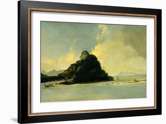 Owharee Harbour, Huahine, 18Th Century (Oil on Canvas)-William Hodges-Framed Giclee Print