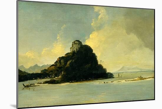 Owharee Harbour, Huahine, 18Th Century (Oil on Canvas)-William Hodges-Mounted Giclee Print