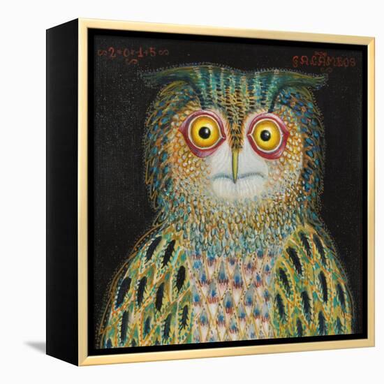 Owl, 2015-Tamas Galambos-Framed Premier Image Canvas