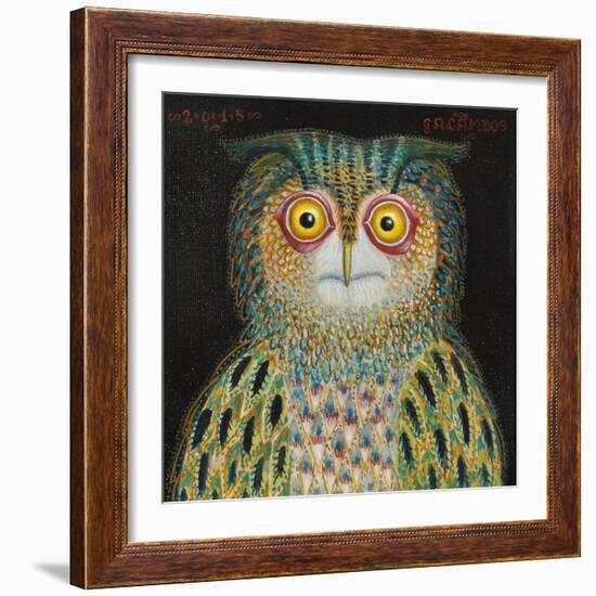 Owl, 2015-Tamas Galambos-Framed Giclee Print