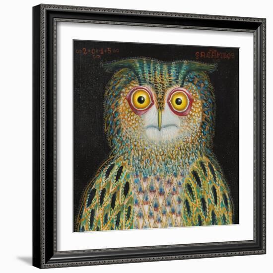 Owl, 2015-Tamas Galambos-Framed Giclee Print