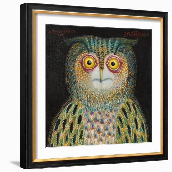 Owl, 2015-Tamas Galambos-Framed Giclee Print