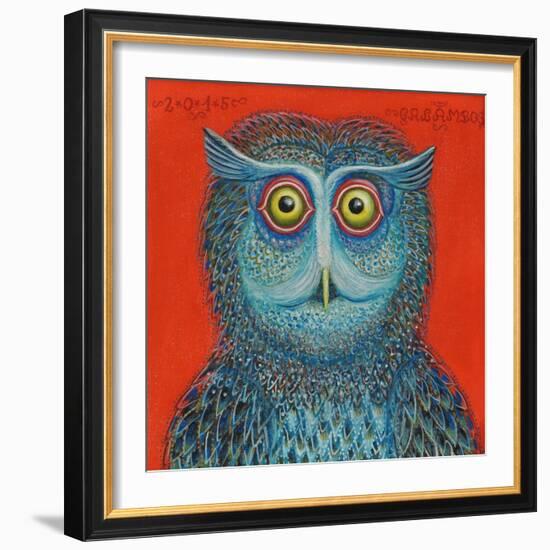 Owl, 2015-Tamas Galambos-Framed Giclee Print