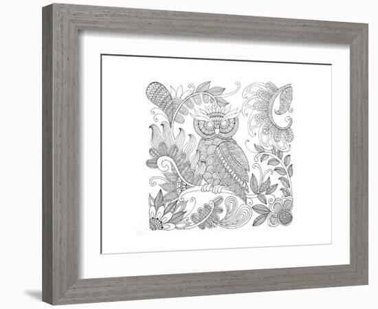 Owl 5-Neeti Goswami-Framed Art Print