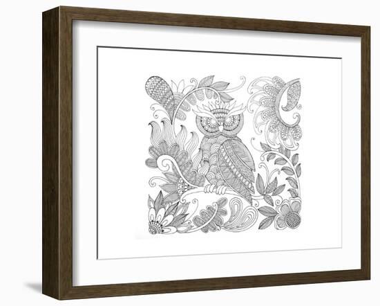 Owl 5-Neeti Goswami-Framed Art Print