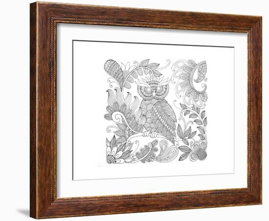 Owl 5-Neeti Goswami-Framed Art Print