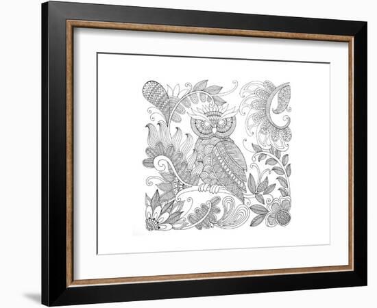 Owl 5-Neeti Goswami-Framed Art Print