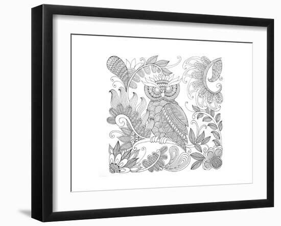 Owl 5-Neeti Goswami-Framed Art Print