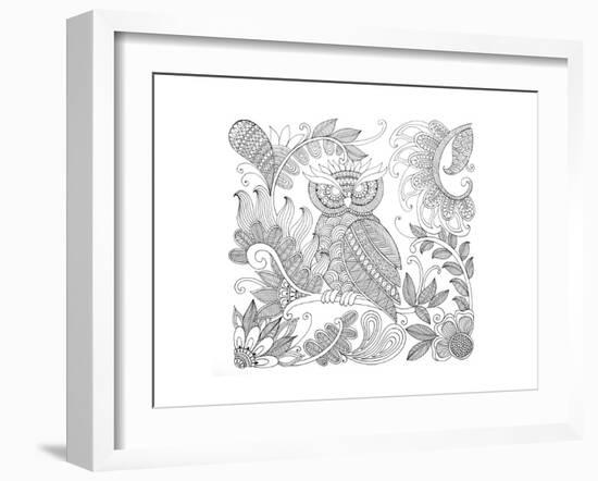 Owl 5-Neeti Goswami-Framed Art Print