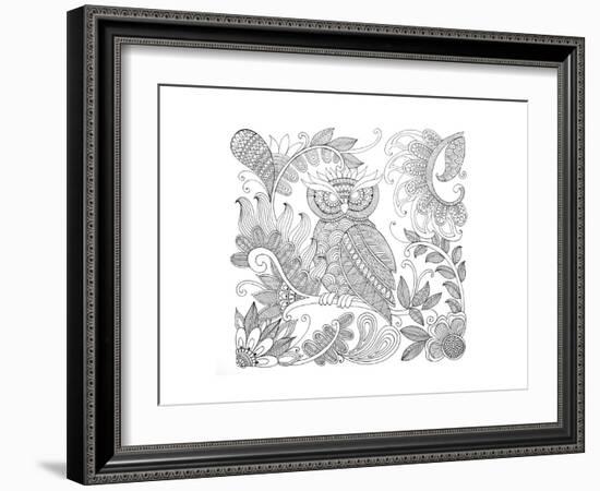 Owl 5-Neeti Goswami-Framed Art Print