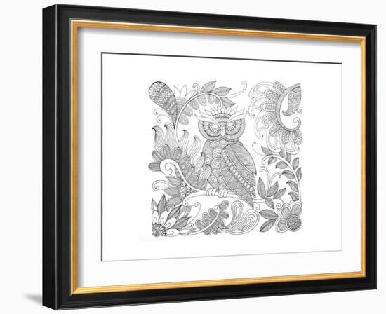 Owl 5-Neeti Goswami-Framed Art Print