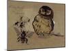 Owl and Bees-Joseph Crawhall-Mounted Giclee Print