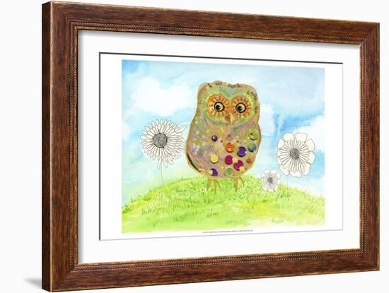 Owl and Flowers-Ingrid Blixt-Framed Art Print