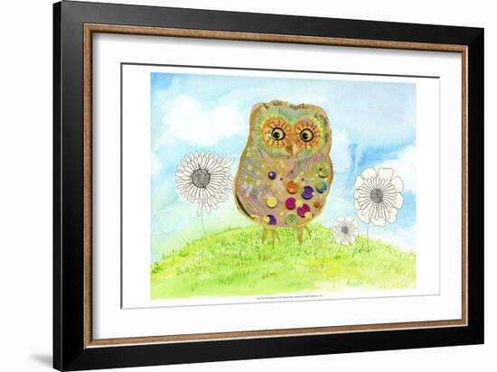 Owl and Flowers-Ingrid Blixt-Framed Art Print