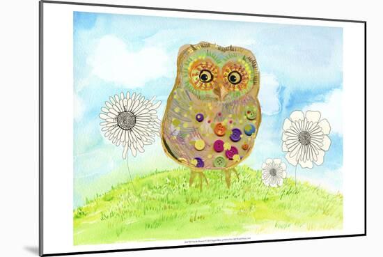 Owl and Flowers-Ingrid Blixt-Mounted Art Print