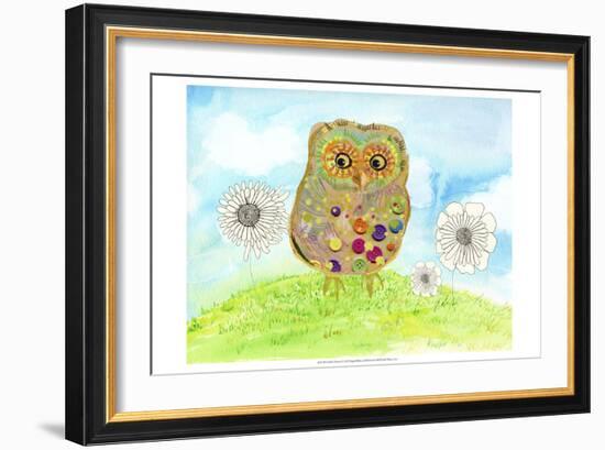 Owl and Flowers-Ingrid Blixt-Framed Art Print