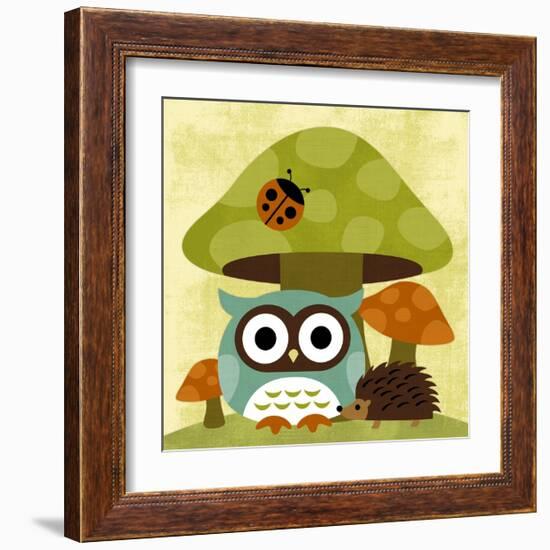 Owl and Hedgehog-Nancy Lee-Framed Art Print