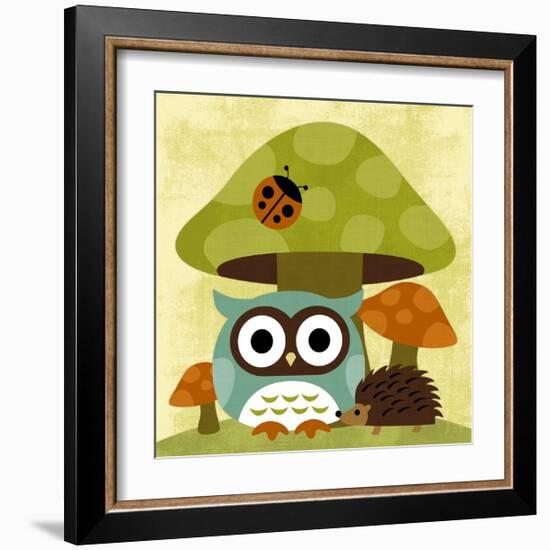 Owl and Hedgehog-Nancy Lee-Framed Art Print