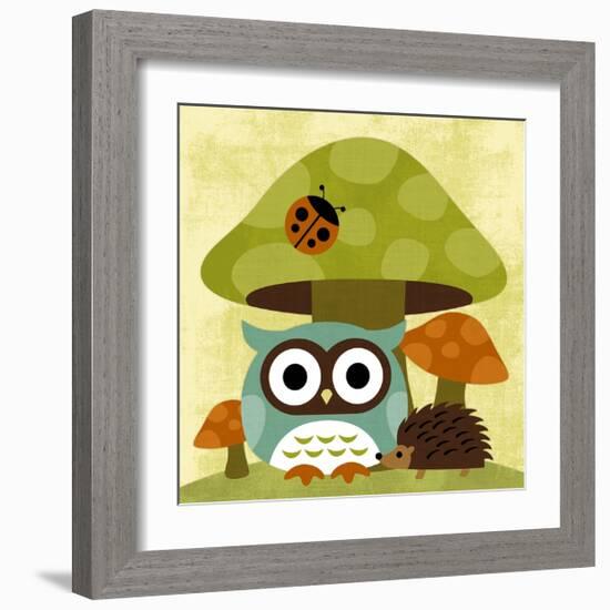 Owl and Hedgehog-Nancy Lee-Framed Art Print