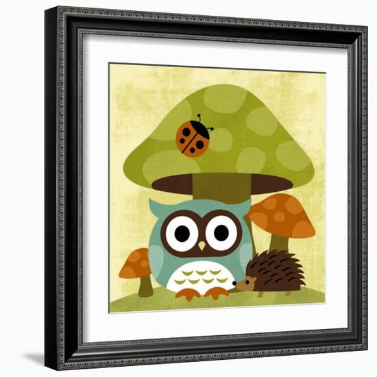 Owl and Hedgehog-Nancy Lee-Framed Art Print